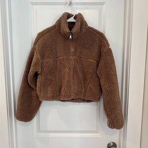 Abercrombie & Fitch Brown Sherpa Jacket XS